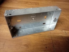Double Metal Back Box 25mm Flush Wall Pattress / 2 Gang Electrical