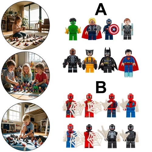 8pcs marvel super hero - 8pcs, dc