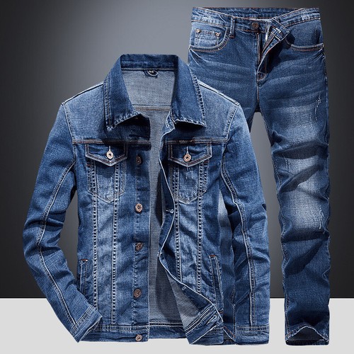 Denim suit men - denim,