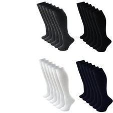 KNEE HIGH SOCKS GIRLS UNIFORM SCHOOL KIDS KNEE LENGTH SOCKS  2 & 4 Pair PACKS