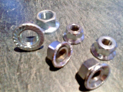Bicycle wheel track - wheel, nuts