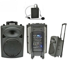 QTX QR10PA Portable PA Karaoke Speaker System USB SD MP3 & Headset