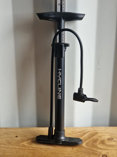 Hycline black bike floor pump - ,