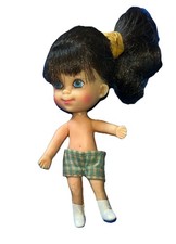 Cute Mattel Liddle Kiddles Sheila Skediddle Doll - Dark Hair - wearing Shorts