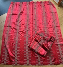 Scarlet RED 50s SATIN Curtains