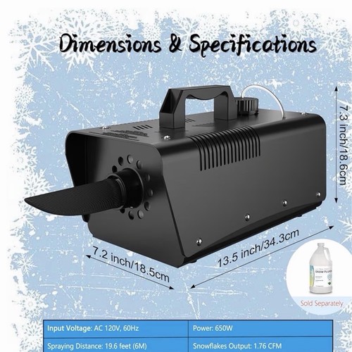 650w snow machine artificial - snow,