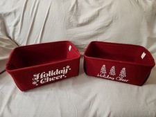 Felt Holiday Gift Baskets Red