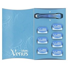 Gillette Venus Embrace Sensitive Razor for Women with Contour Blades + 7 Refill