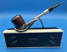 Vintage banjo metallized smoking pipe