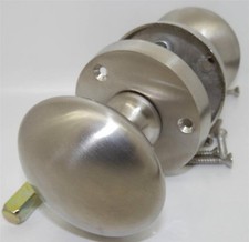  SATIN QUALITY MORTICE DOOR KNOBS handles sprung door knob Brushed Chrome  