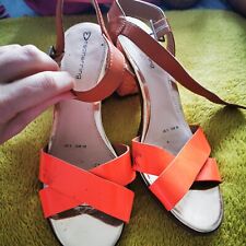 Red Herring Orange Patent Sandals