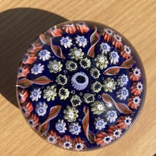 Vintage Scottish Millefiori Glass Paperweight