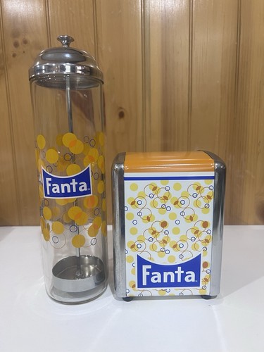 Fanta soda glass straw holder - fanta,