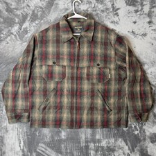 Woolrich Mens Plaid Full Zip Coat Jacket Long Sleeve Size X-Large Long Sleeve