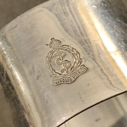 Vintage silver plate napkin - silver,