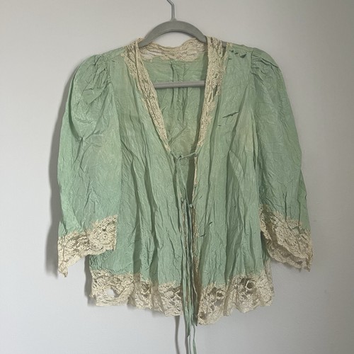 Antique silk chiffon - chiffon, lace