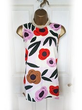 MARIMEKKO X UNIQLO Pink & Red Floral Cotton Tank Top, Size S 8-12 - BNWT