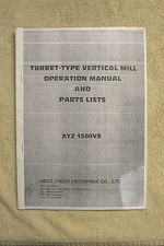 XYZ 1500 VS Milling Machine Manual