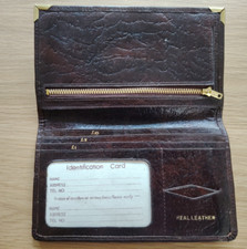 Vintage Mens Bifold Leather Wallet UNUSED