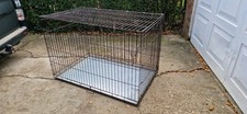 Dog Cage Crate XL Car Van Training Travel Folding Two Doors Steel Tray