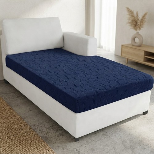 Washable navy blue slipcover - blue,