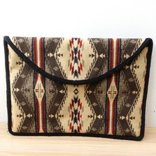 Wool Blanket Bag Western Brown Aztec Southwestern Navajo Laptop Portfolio 