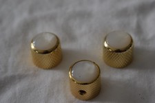 gold guitar knobs with Mother of Pearl inlays