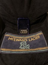 McEwans Lager Vintage Ashtray & Beer Towel Scottish Brewer Retro Mancave, 1970s