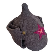Russian Red Army Uniform Hat Old Style Wool Budenovka USSR Metal Badge