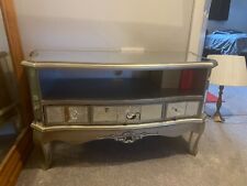 Mirrored Tv Unit Argent Mirrored French Petite Television Stand 92cm