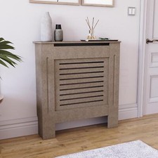 Radiator Cover White Modern Horizontal MDF Wood Grill Cabinet Shelf CLEARANCE