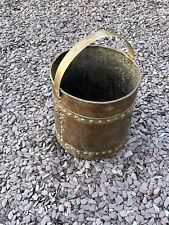 Antique coal   Scuttle Large Riveted Copper & Brass Fire Side Bin C:-1900s
