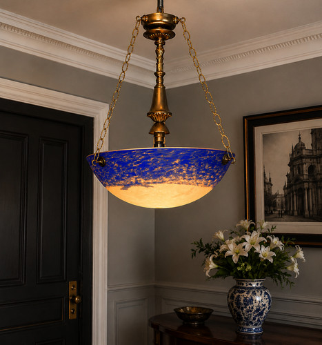 Original french art deco blue - original,