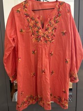 Cotton Top Kurti Size L Chikankari Embroidery Kurta Top for Women Girls Wear Top