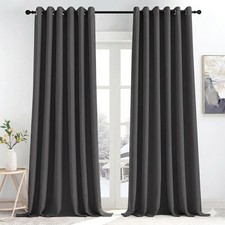 Dark Grey Blackout Curtains