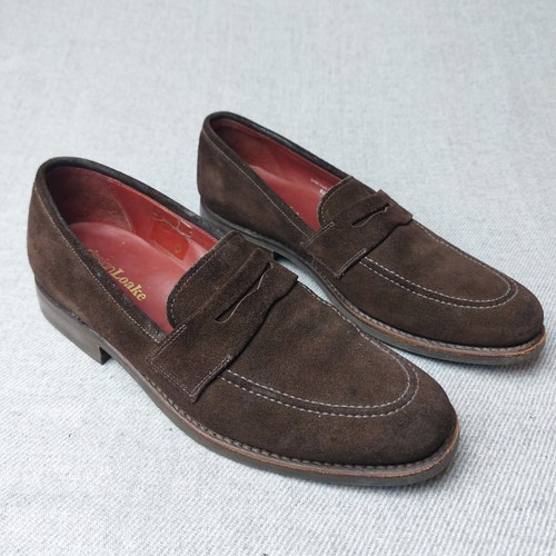 Loake camden brown suede penny - camden,