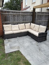 Garden Corner Sofa, Table and Stools