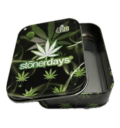 Weed leaf tobacco tin - tobacco, tin,pill