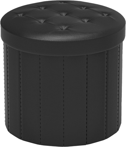 Folding storage ottoman round - ottoman,