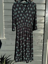 Joule Navy Floral Pattern Dress Maxi Uk 14