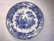 Vintage Spode Blue Room Collection Girl At Well Plate 26.5cm VGC
