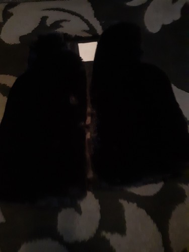 Girls black furry - black, age