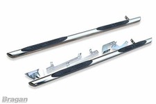 Side Bars + 4 Step Pads - Tapered Ends To Fit Peugeot Expert 2007 - 2016 SWB Van
