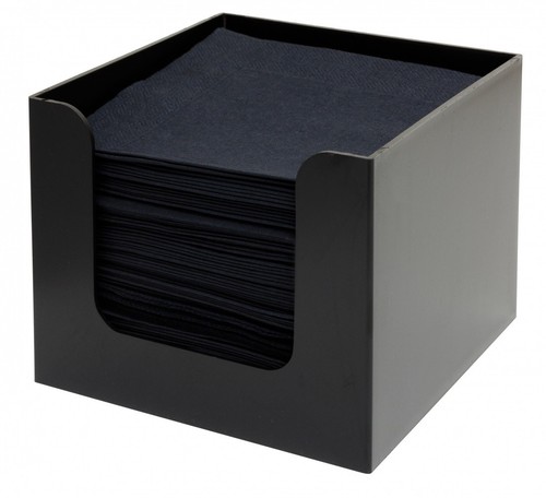 Black plastic napkin - plastic,