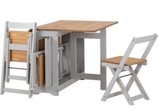 Santos Butterfly Dining Set in Elegant Grey Finish