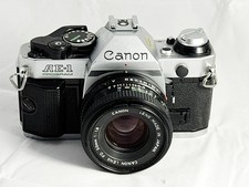 Canon AE-1 Program 35mm Film Camera & 50mm F1.8 Lens. Works Perfectly, Excellent