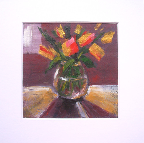 Flowers vase mounted - flowers,