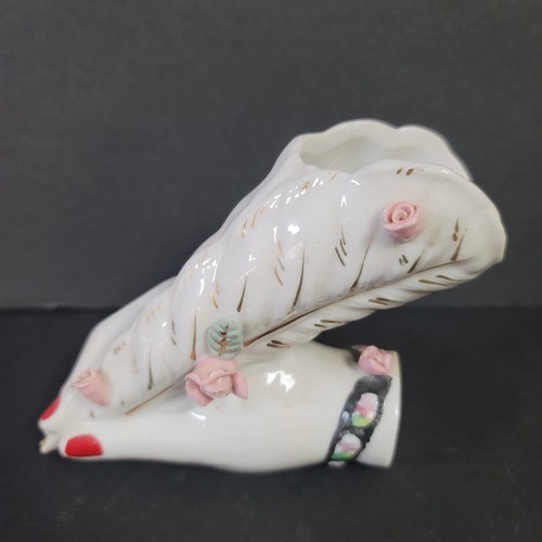 Porcelain hand bud vase - , vanity