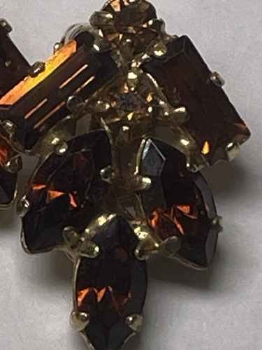 Vintage clip earrings amber - vintage,