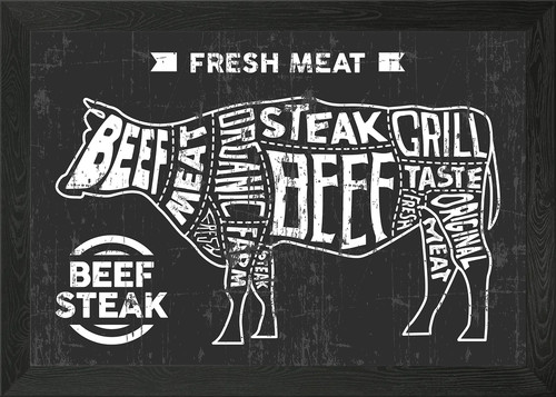 Vintage beef butcher sign - vintage,